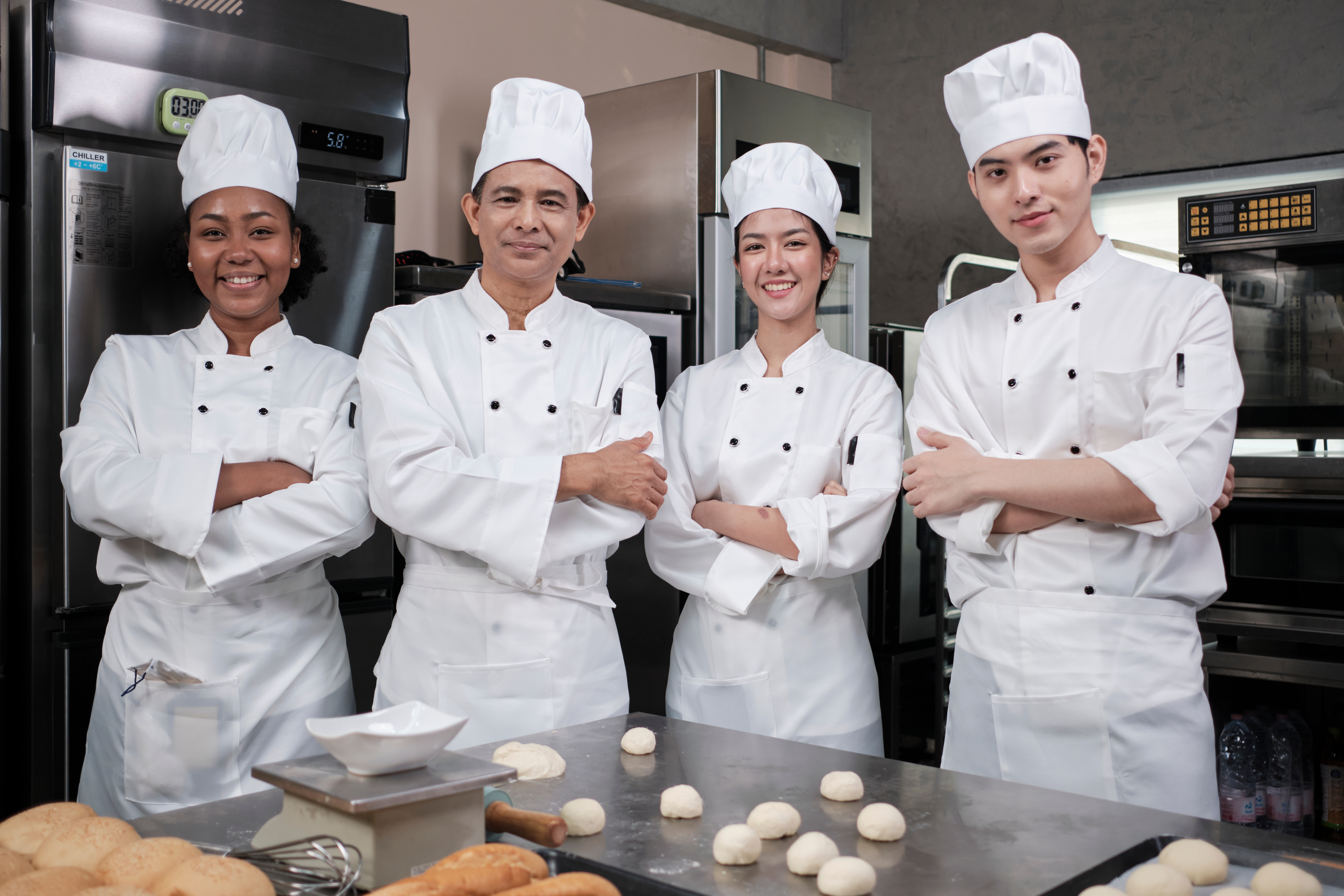 Professional bakery team